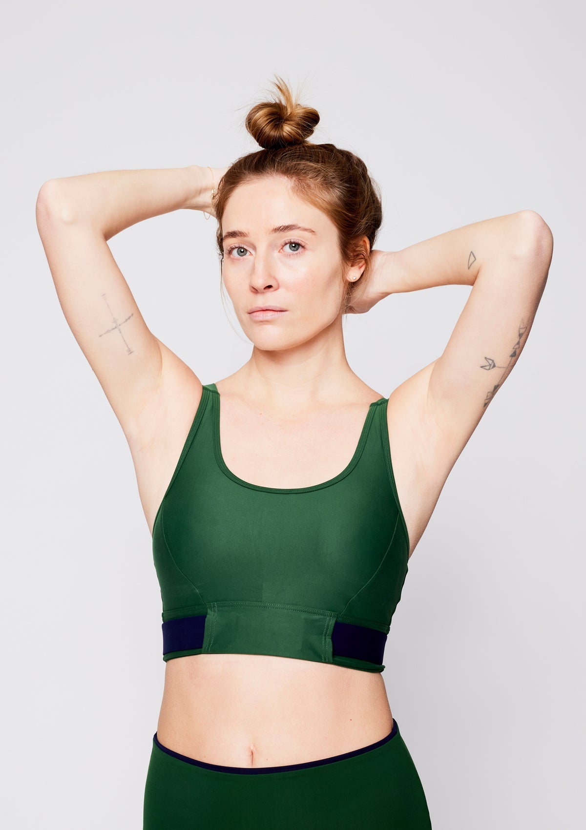 Das Adjustable Pilates Sport Top – Nappa Green
